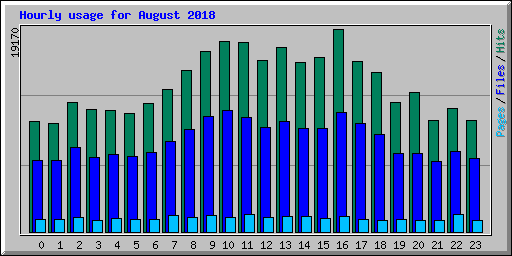 Hourly usage for August 2018