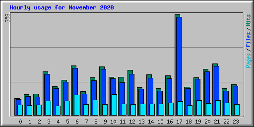 Hourly usage for November 2020